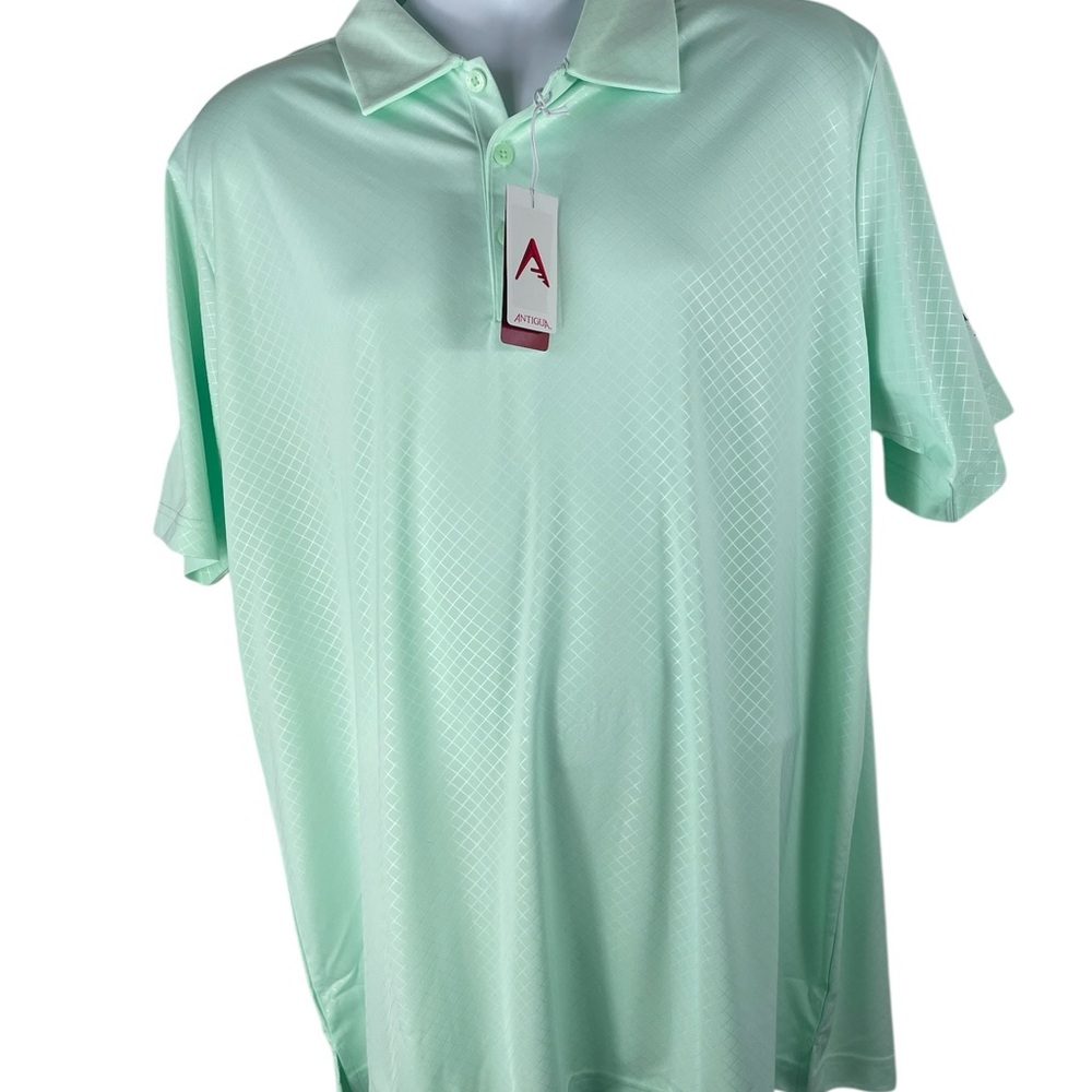Antigua Michigan Golf Light Green Men's Inspire Polo Shirt, XL NWT
